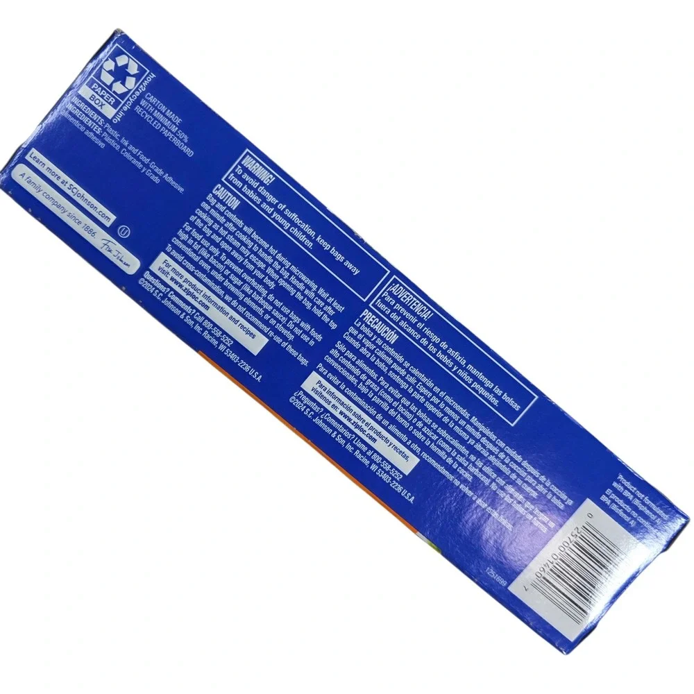 Ziploc Zip n Steam Microwave Cooking‎ Bags Blue 40 Count Total 4 Packs of 10